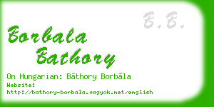 borbala bathory business card